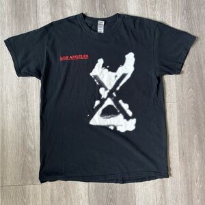 Vintage X Band Los Angeles Tee Mens L Black Music Punk Rock Album Tour Tee 2011